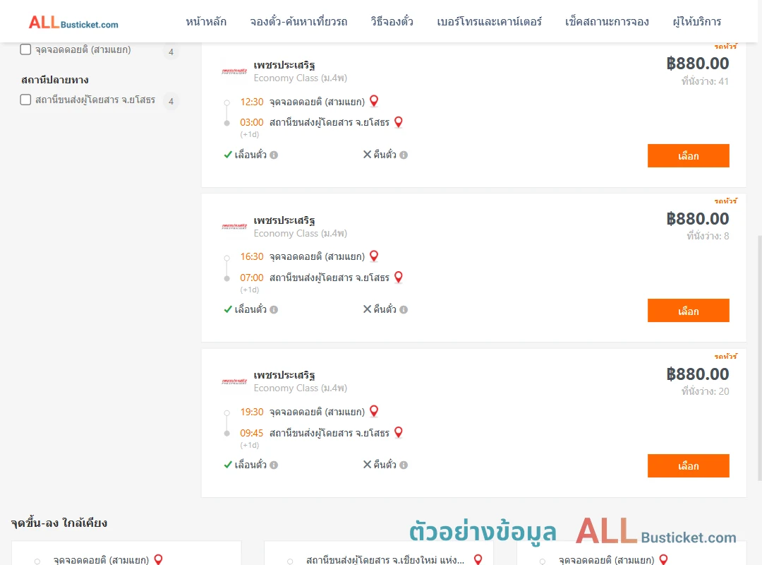 ตัวอย่างผลค้นหา ดอยติสามแยก-ยโสธร