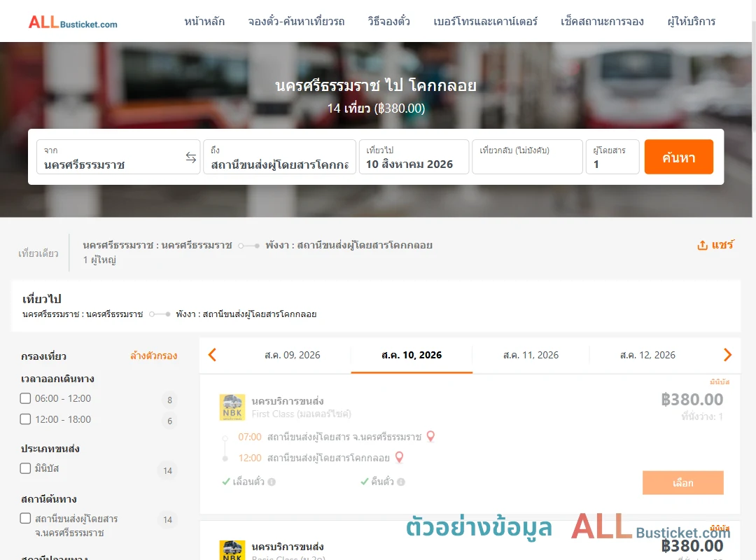 ตัวอย่างผลค้นหา นครศรีธรรมราช-โคกกลอย