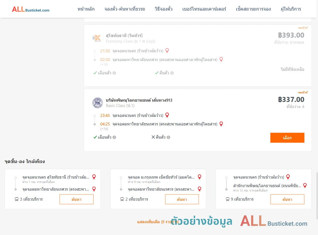 ตัวอย่างผลค้นหา นวนคร-ม.นเรศวร
