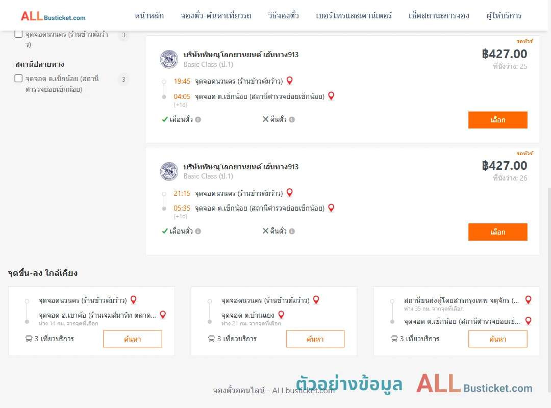 ตัวอย่างผลค้นหา นวนคร-เข็กน้อย