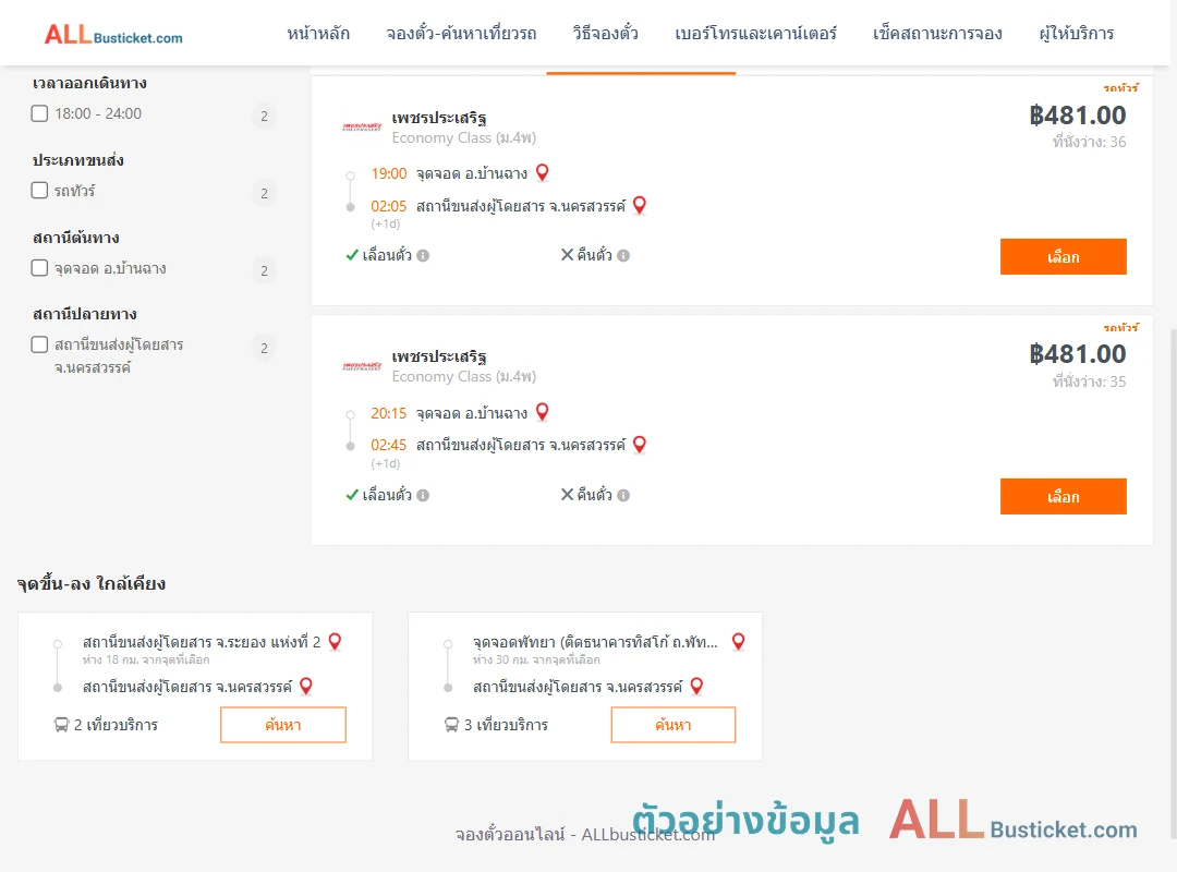 ตัวอย่างผลค้นหา บ้านฉาง-นครสวรรค์