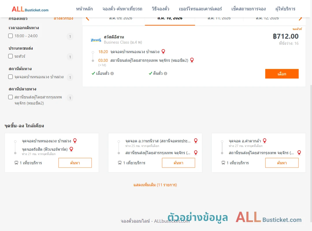 ตัวอย่างผลค้นหา บ้านหนองแวงน้อย-หมอชิต2