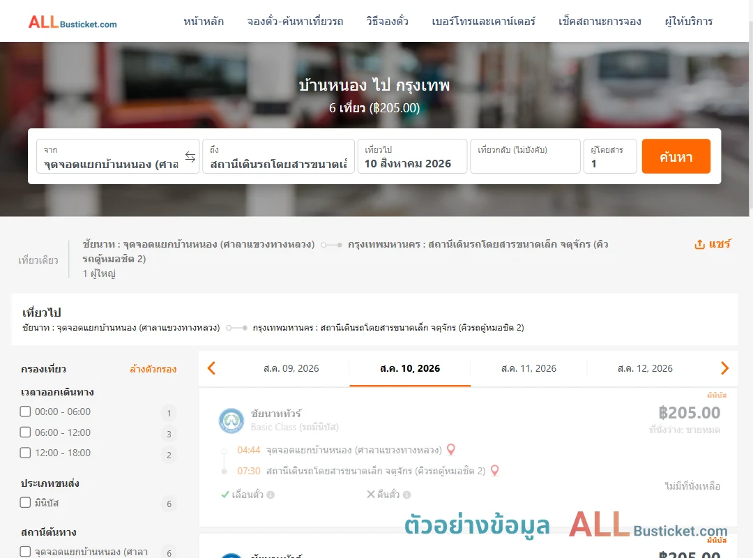 ตัวอย่างผลค้นหา บ้านหนอง-กรุงเทพ