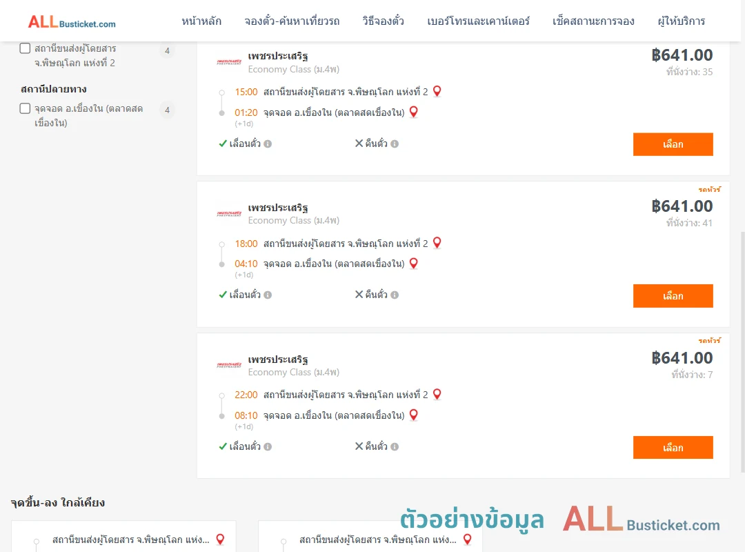 ตัวอย่างผลค้นหา พิษณุโลก2-เขื่องใน