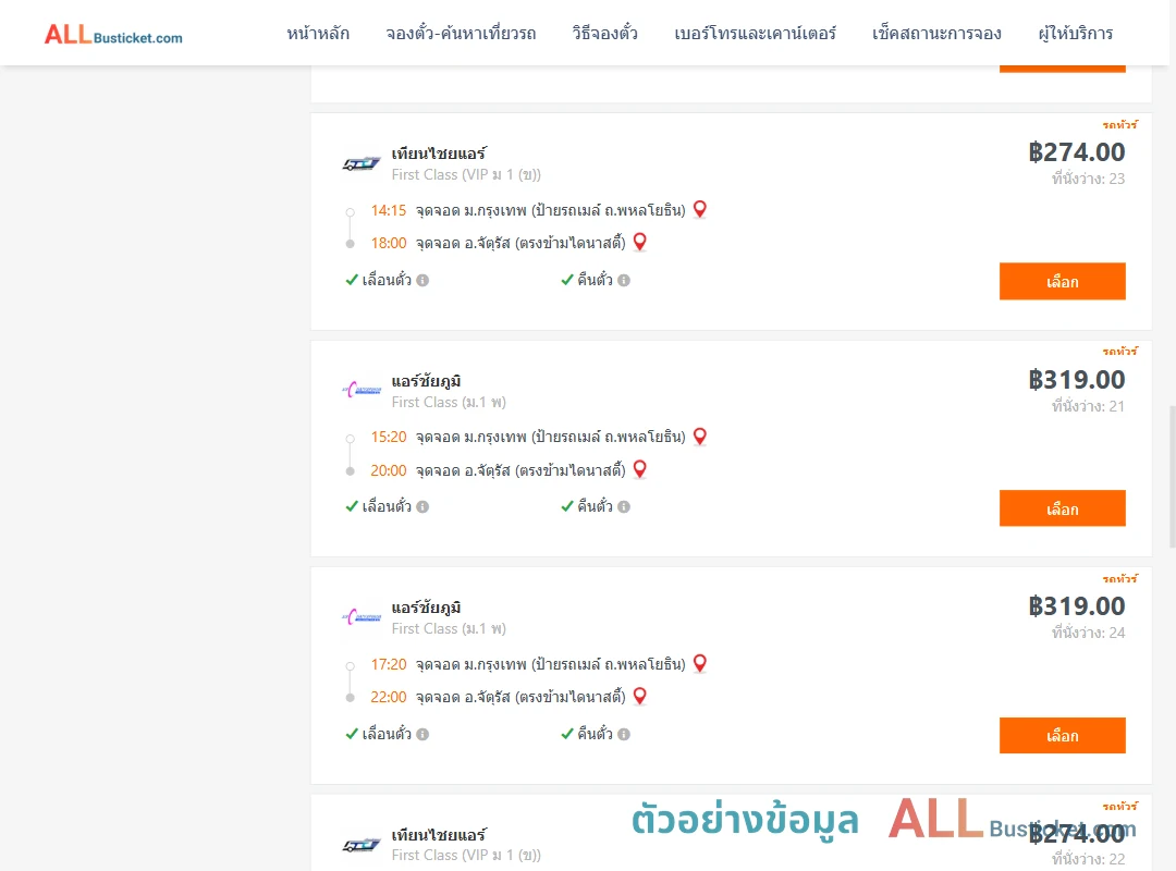 ตัวอย่างผลค้นหา ม.กรุงเทพป้ายรถเมล์-จัตุรัส