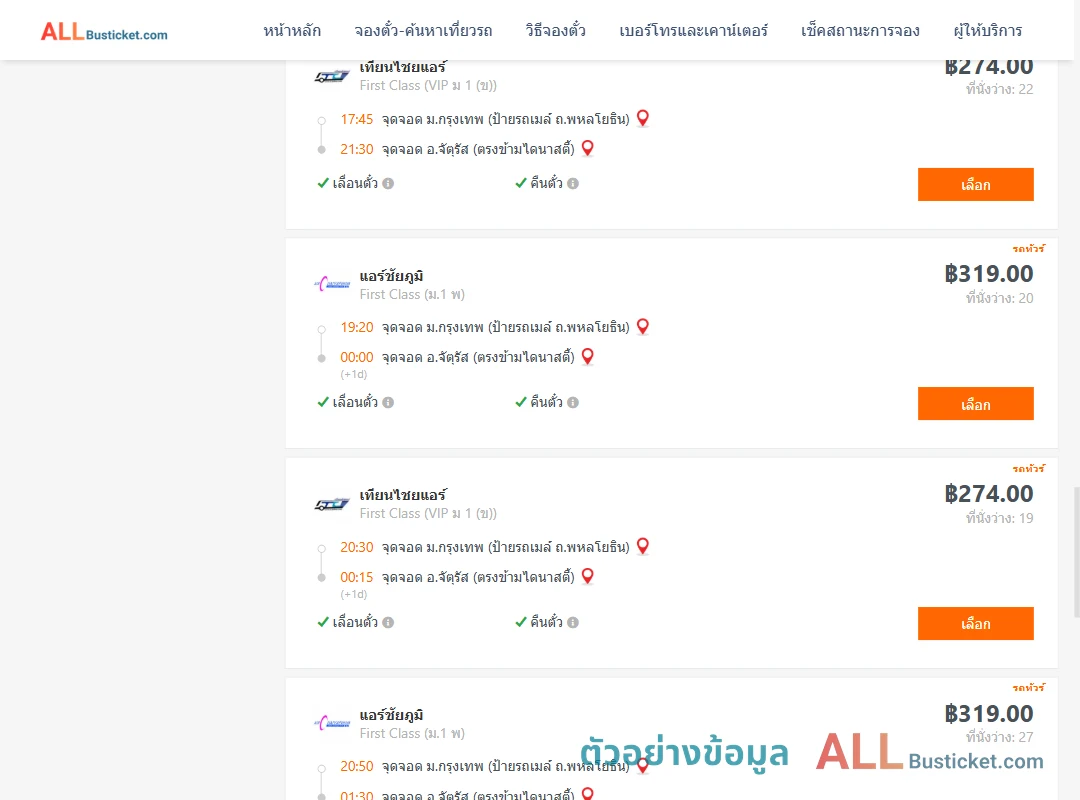 ตัวอย่างผลค้นหา ม.กรุงเทพป้ายรถเมล์-จัตุรัส