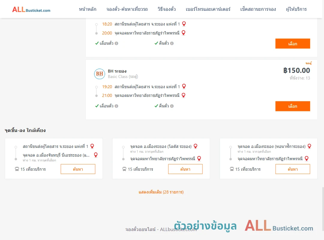 ตัวอย่างผลค้นหา ระยองแห่งที่1-ม.ราชภัฏรำไพพรรณี