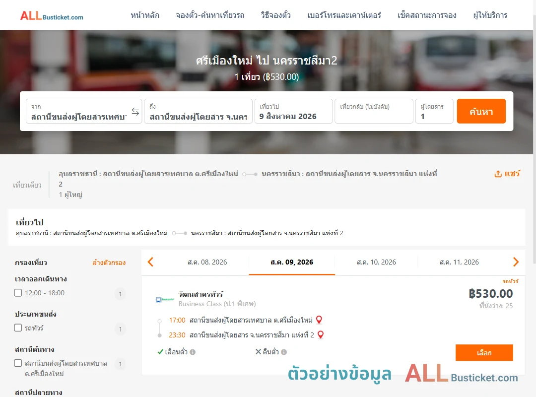 ตัวอย่างผลค้นหา ศรีเมืองใหม่-นครราชสีมา2