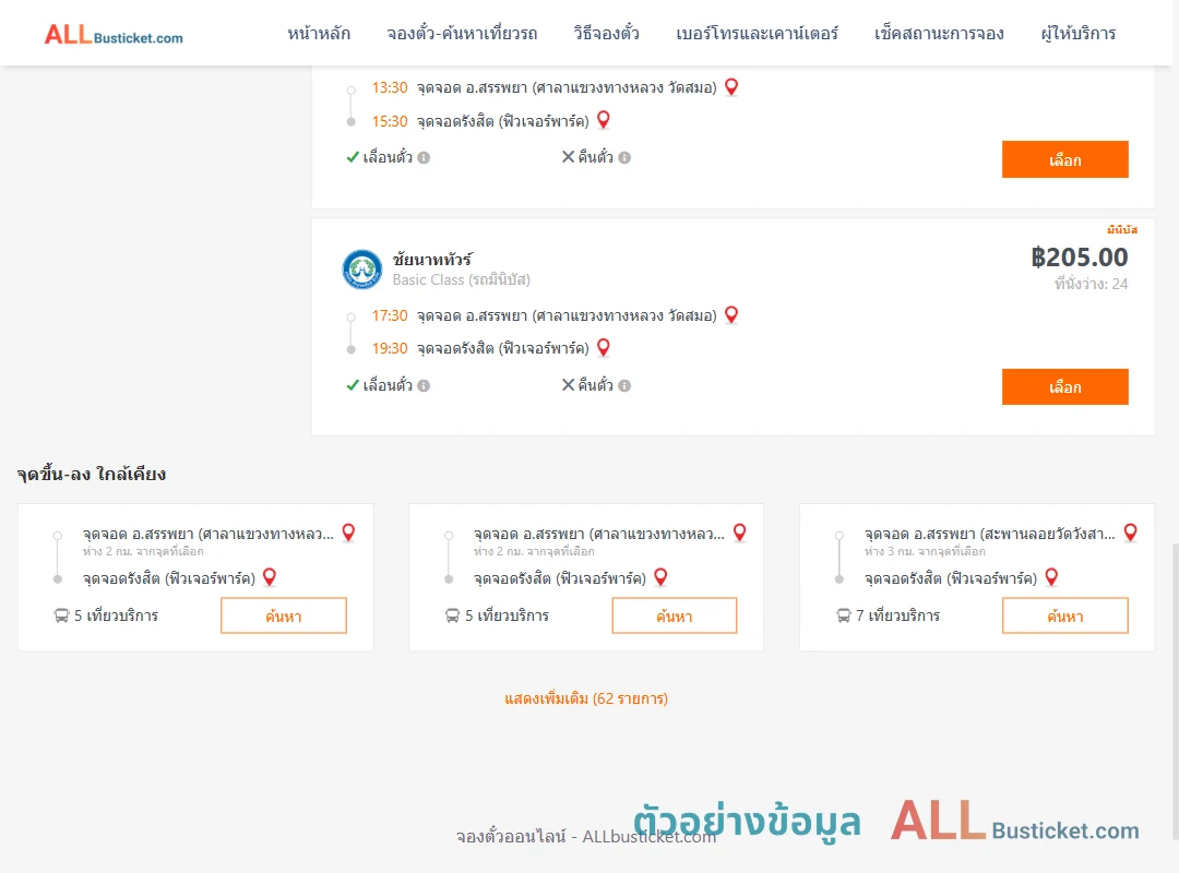 ตัวอย่างผลค้นหา สรรพยา-รังสิตฟิวเจอร์พาร์ค