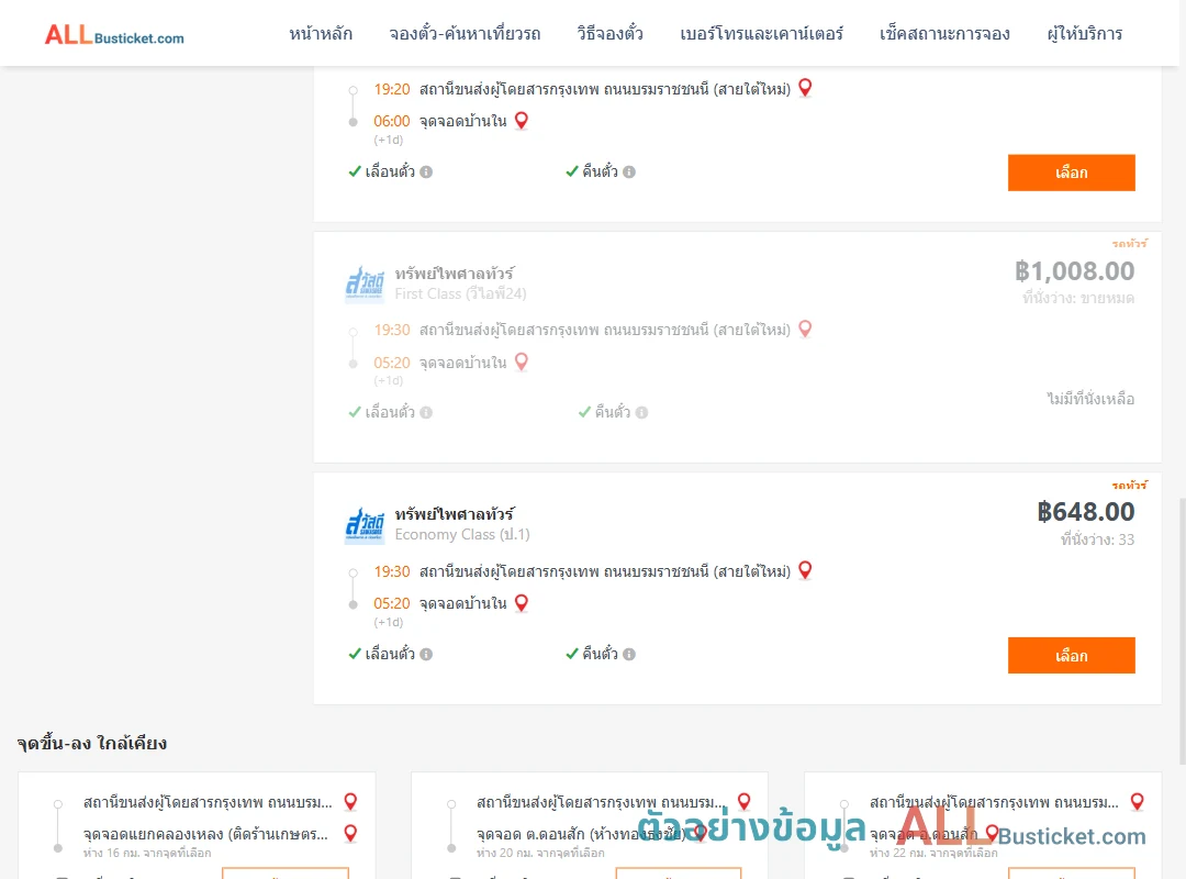 ตัวอย่างผลค้นหา สายใต้ใหม่-บ้านใน