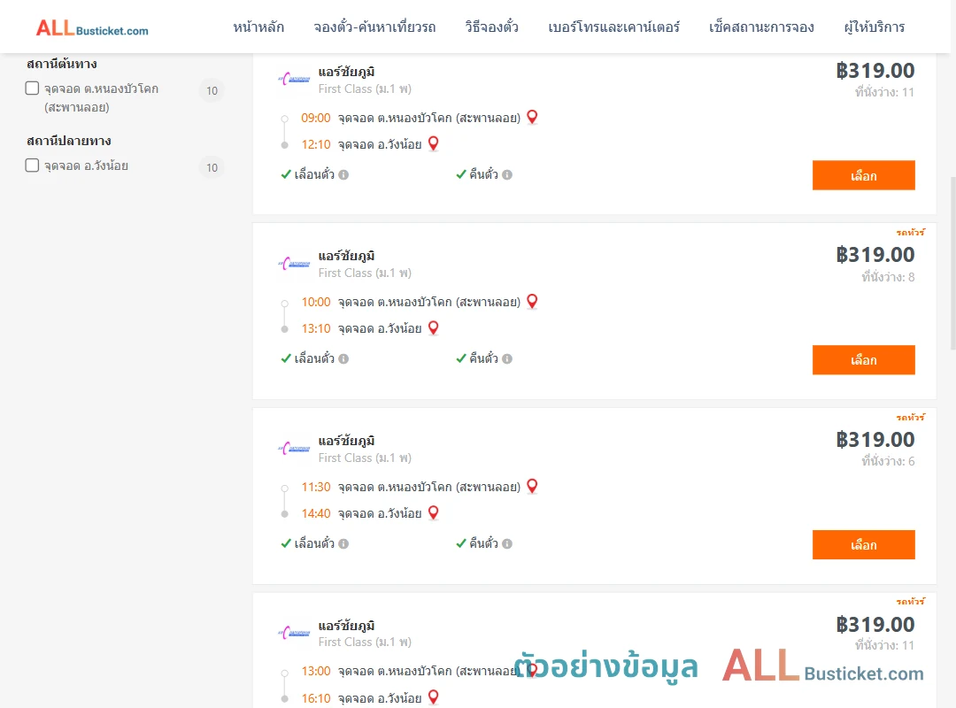 ตัวอย่างผลค้นหา หนองบัวโคก-วังน้อย