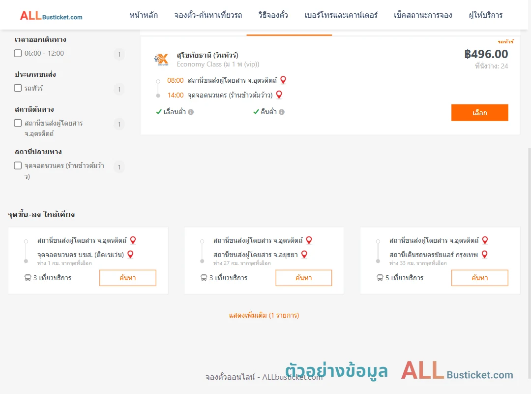 ตัวอย่างผลค้นหา อุตรดิตถ์-นวนคร