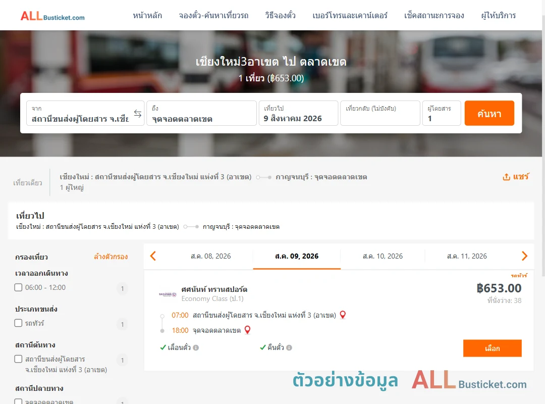 ตัวอย่างผลค้นหา เชียงใหม่3อาเขต-ตลาดเขต