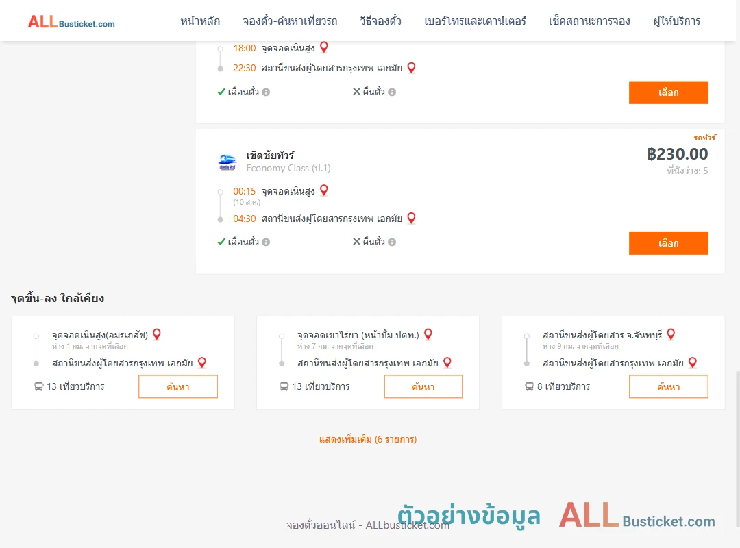 ตัวอย่างผลค้นหา เนินสูง-กรุงเทพฯ