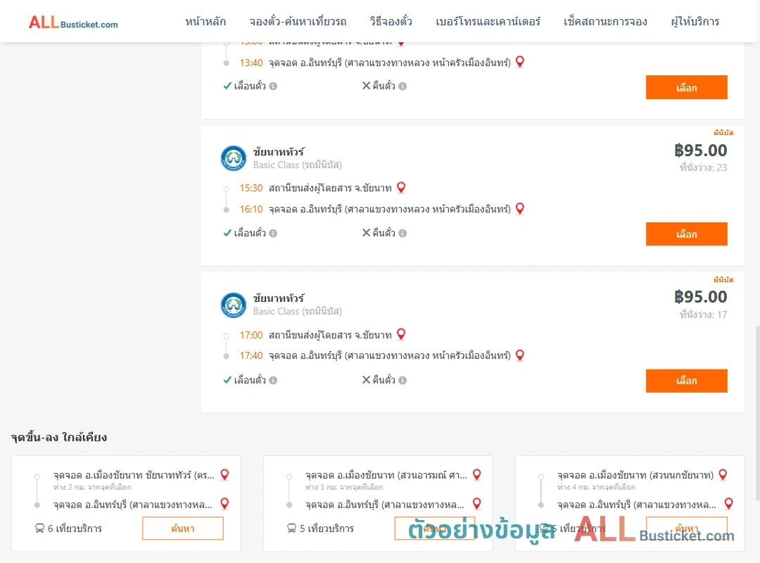 ตัวอย่างผลค้นหา ชัยนาท-อินทร์บุรี