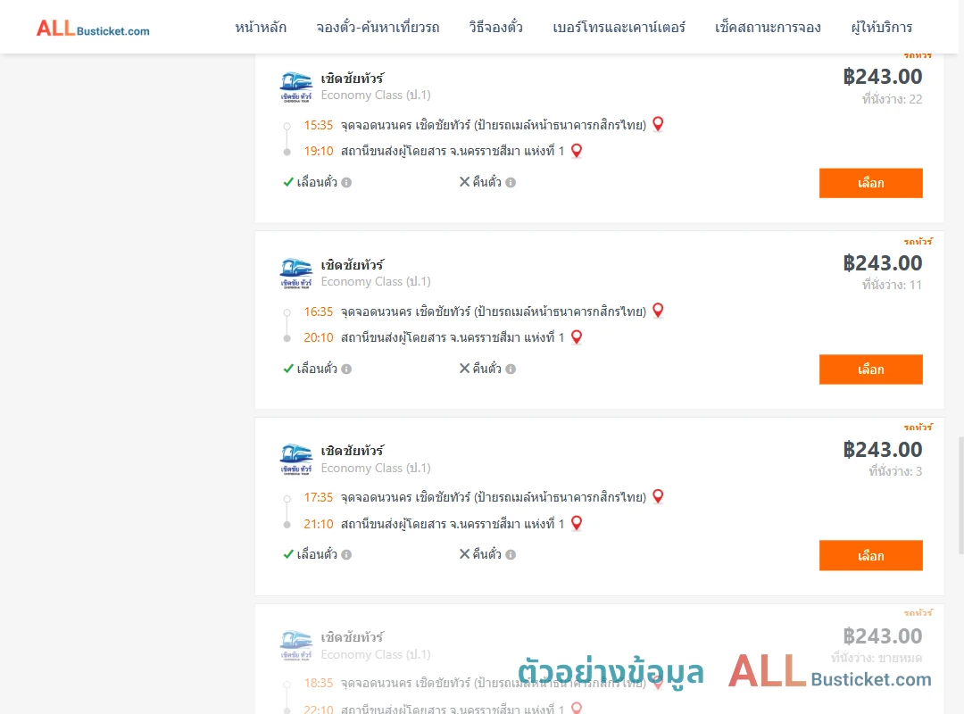 ตัวอย่างผลค้นหา นวนคร-นครราชสีมา1