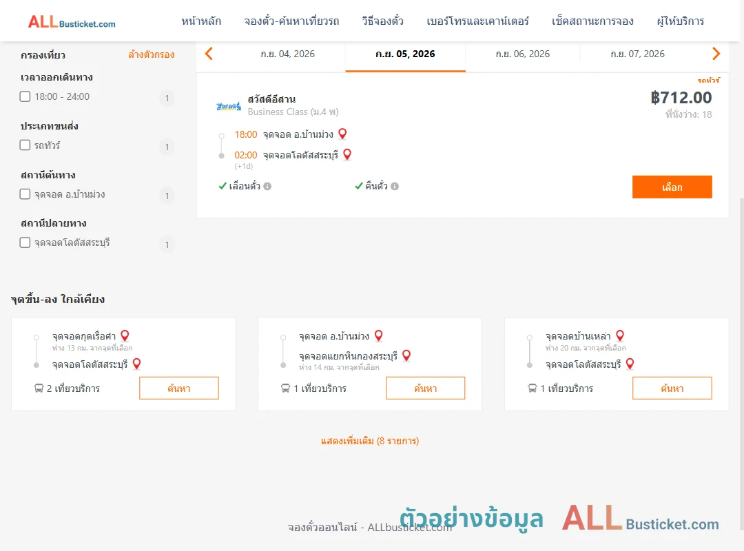 ตัวอย่างผลค้นหา บ้านม่วง-โลตัสสระบุรี