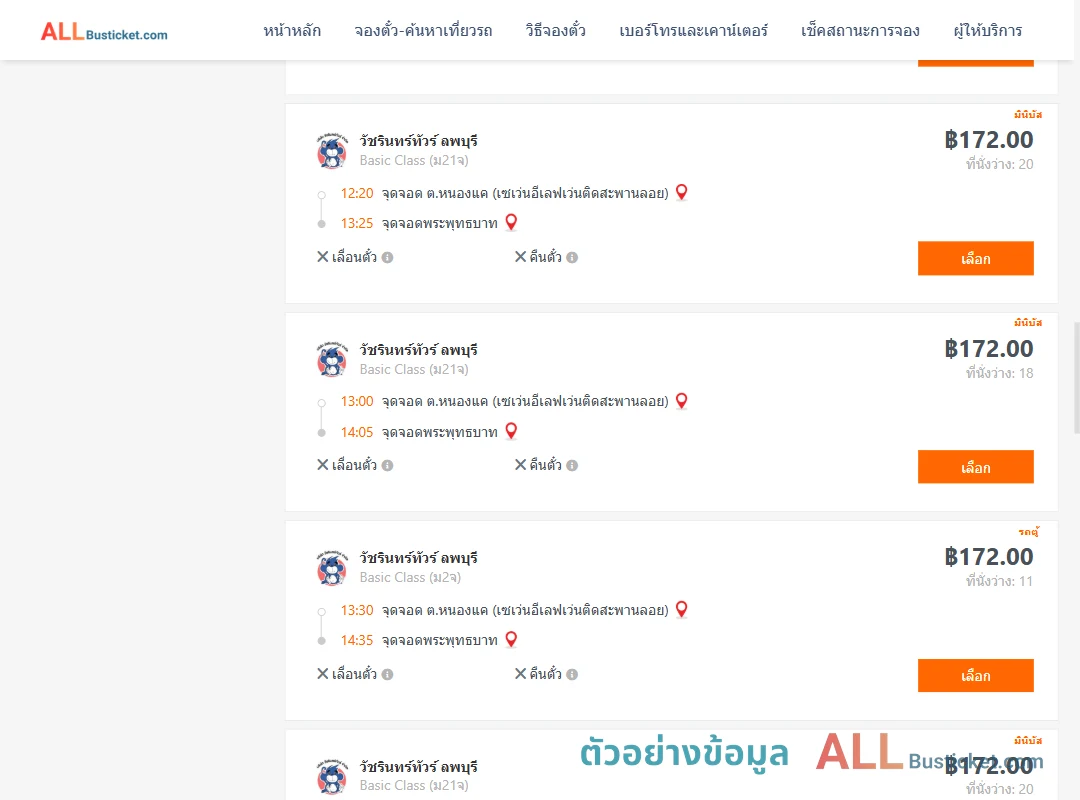 ตัวอย่างผลค้นหา หนองแค-พระพุทธบาท