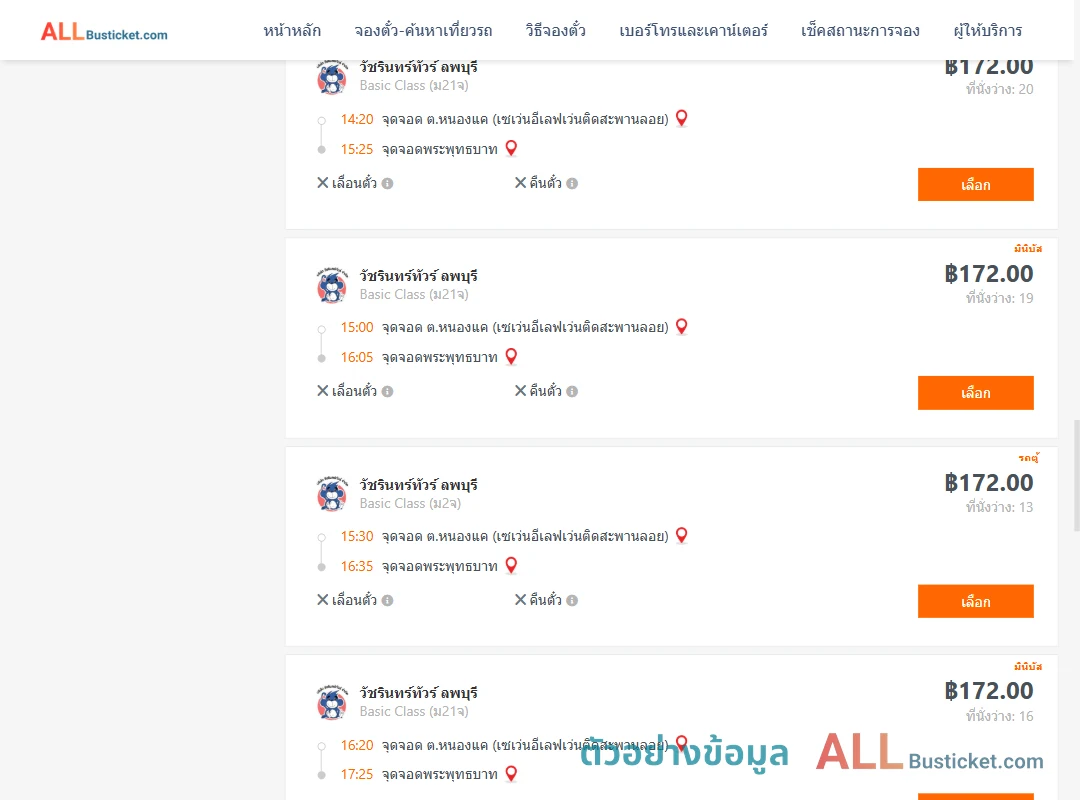 ตัวอย่างผลค้นหา หนองแค-พระพุทธบาท