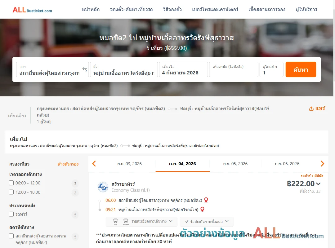 ตัวอย่างผลค้นหา หมอชิต2-หมู่บ้านเอื้ออาทรวัดรังษีสุธาวาส
