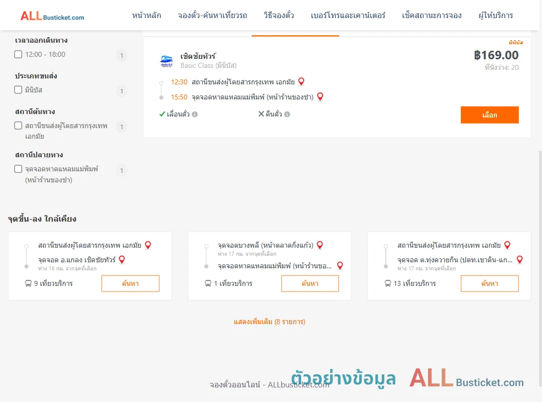 ตัวอย่างผลค้นหา เอกมัย-หาดแหลมแม่พิมพ์หน้าร้านของชำ
