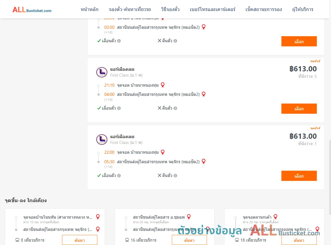 ตัวอย่างผลค้นหา บ้านหนองนาทุ่ม-หมอชิต